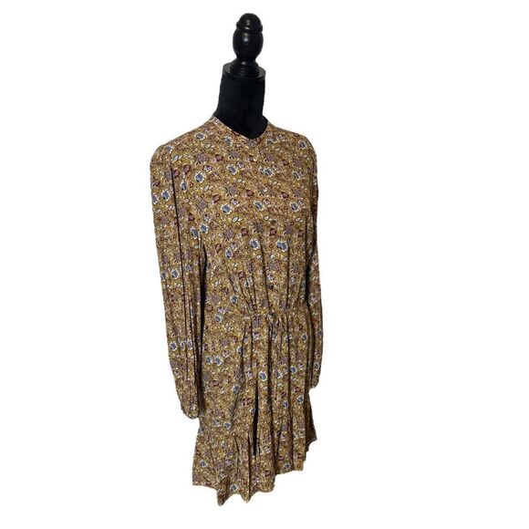 Rebecca Minkoff Helen Floral Dress in Golden Yellow Size Medium NWT - Picture 7 of 16